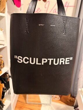 Off-White Black "SCULPTURE" Messenger Tote Bag